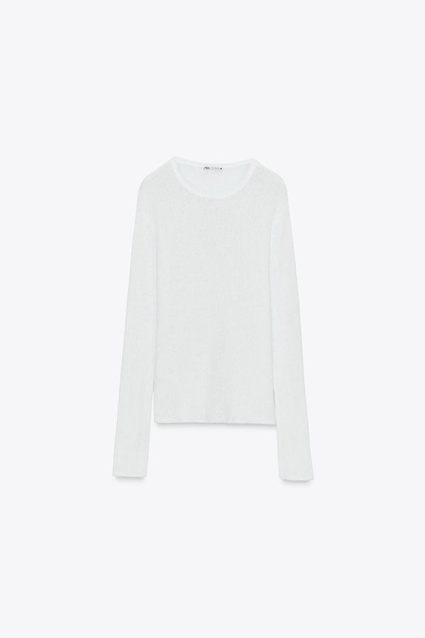 Long-sleeve rustic-style blouse