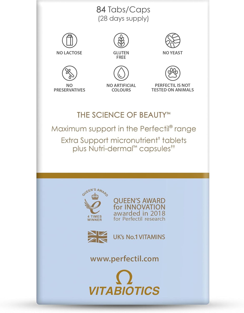 PERFECTIL MAX TABLETS, MAXIMUM SUPPORT FORMULA FOR SKIN HAIR AND NAILS, BY VITABIOTICS