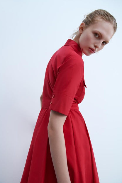 COTON SHIRT DRESS (SANS CEINTURE)
