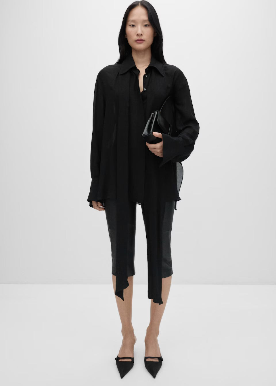 Chemise en Dentelle Semi-Transparente