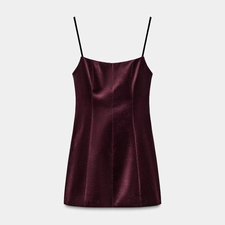Zara Voluminous Short Velvet Dress