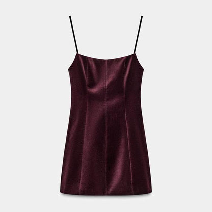 Zara Voluminous Short Velvet Dress