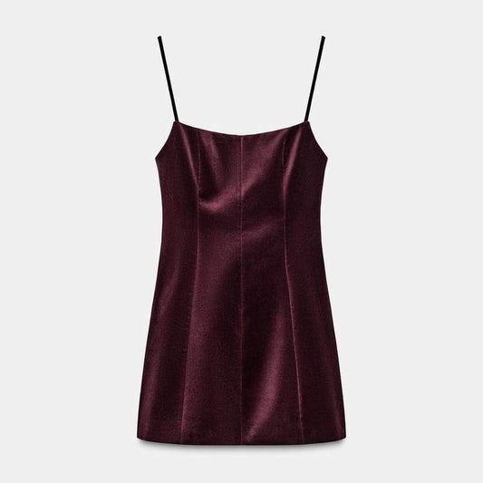 Zara Voluminous Short Velvet Dress