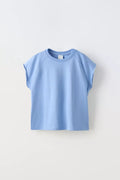 COTTON T-SHIRT WITH RAGLAN SLEEVES AND A CREW NECK