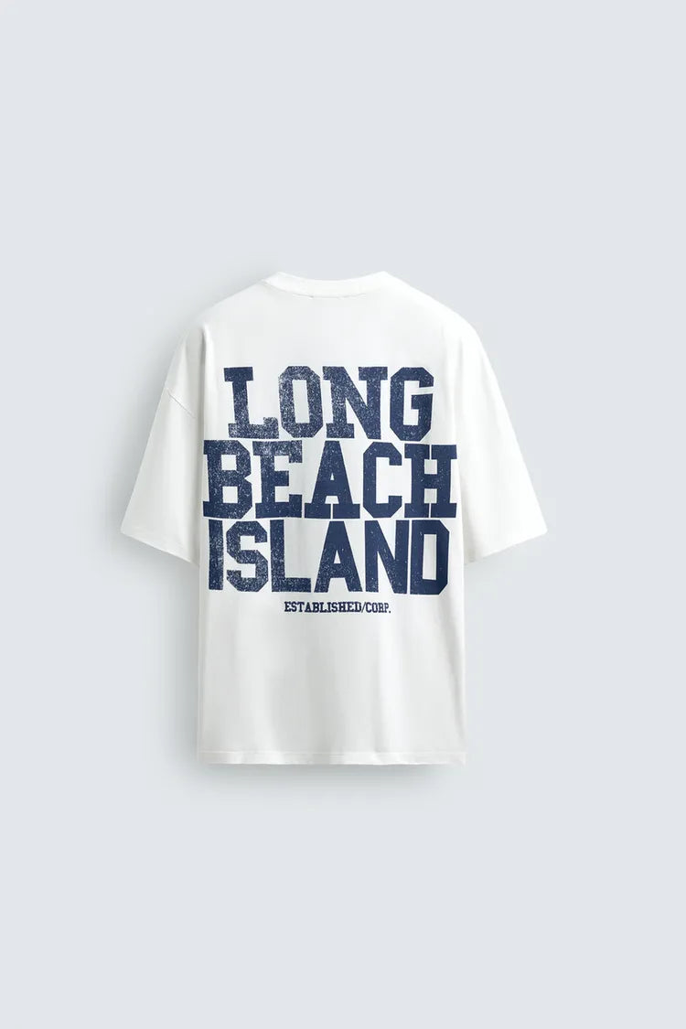 [X2] RELAXED FIT WASHED PRINT T-SHIRT