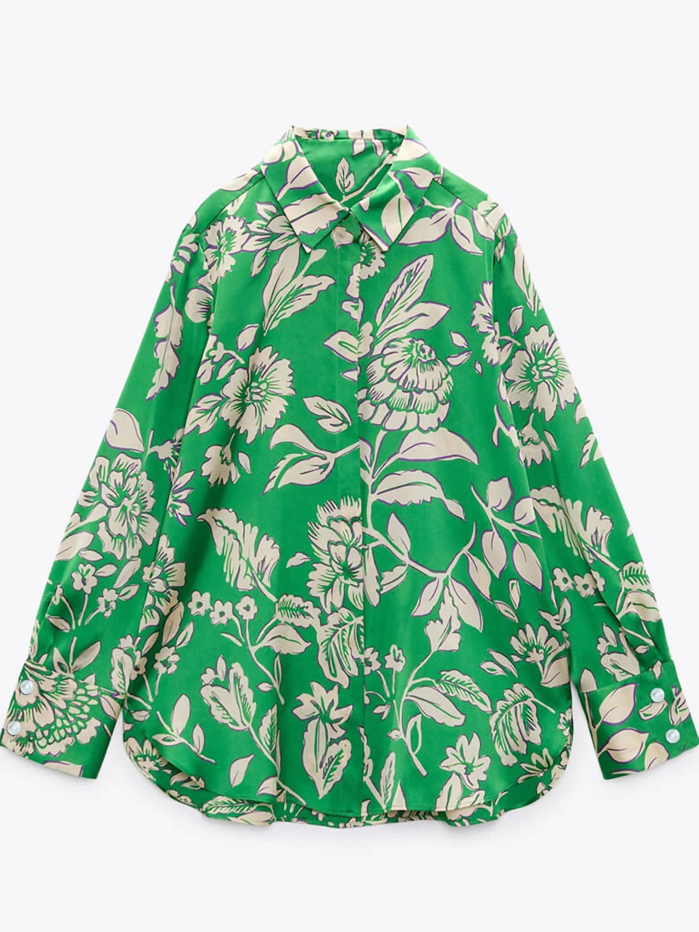 [A2] EMERALD DRIFT ROYAL CREPE SHIRT