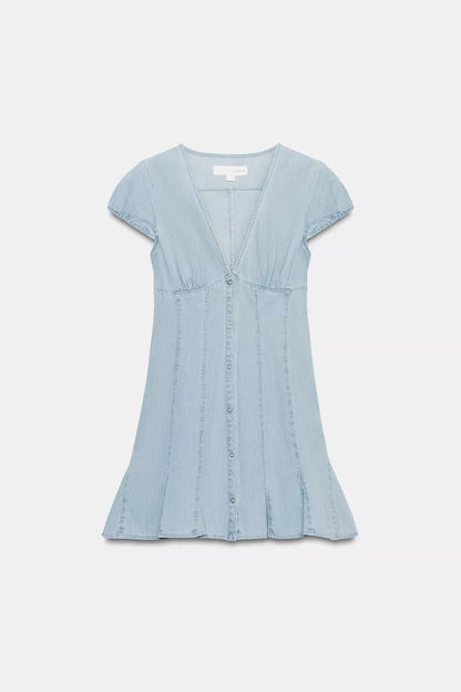 TRF DENIM MINI DRESS