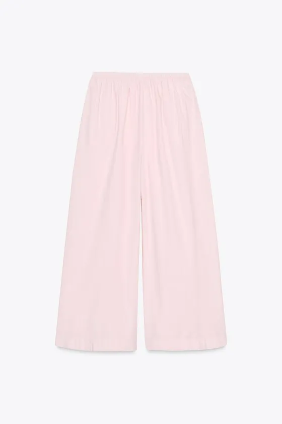 FLOWY WIDE-LEG TROUSERS