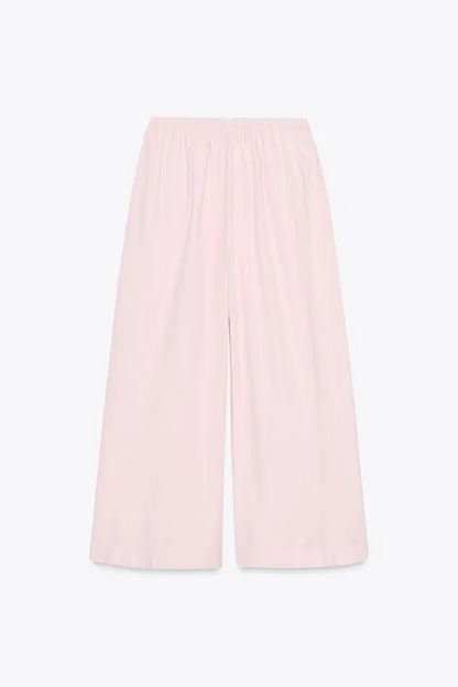 FLOWY WIDE-LEG TROUSERS