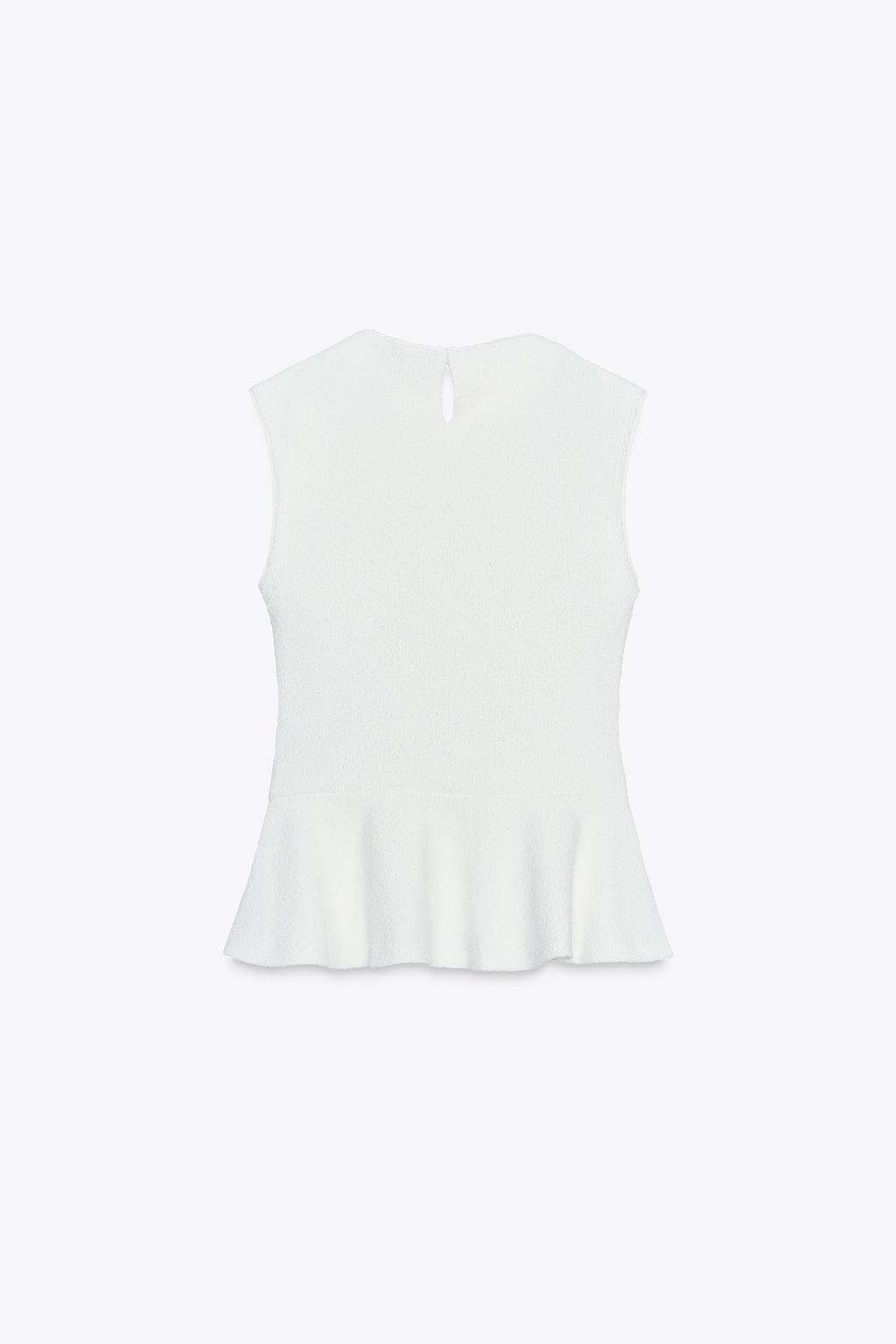 [A3] PEPLUM TOP WITH BELT