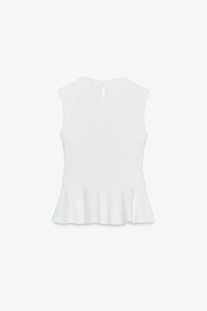 PEPLUM TOP WITH BELT