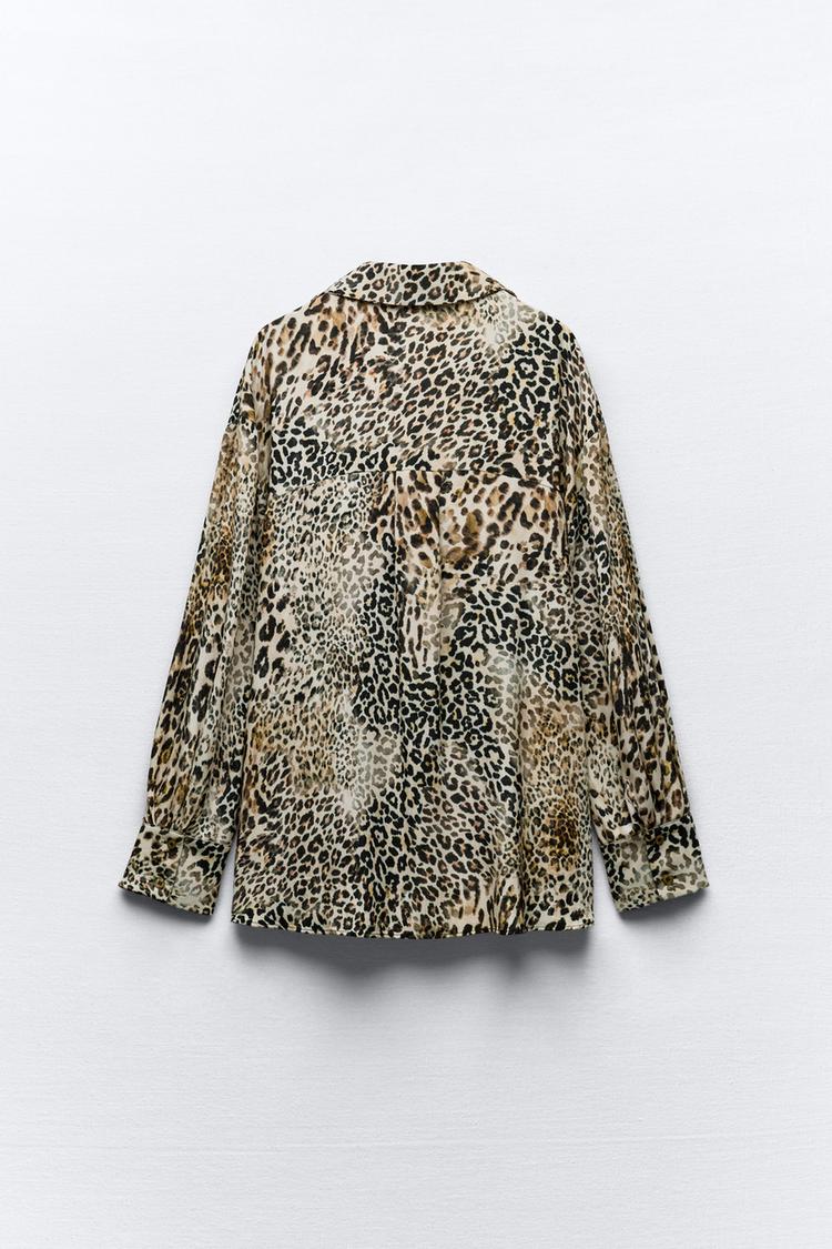 [A4] ANIMAL LEOPARD PRINT SHIRT
