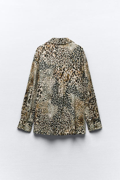 [A4] ANIMAL LEOPARD PRINT SHIRT