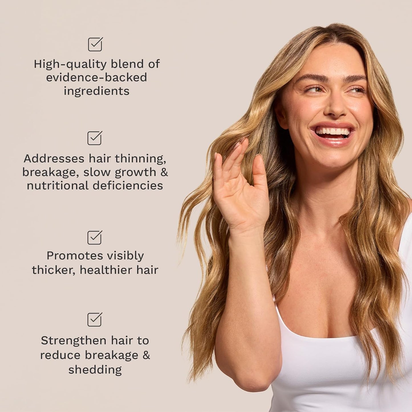 HAIR BURST Vegan Biotin Gummies for Hair Growth, Skin and Nails