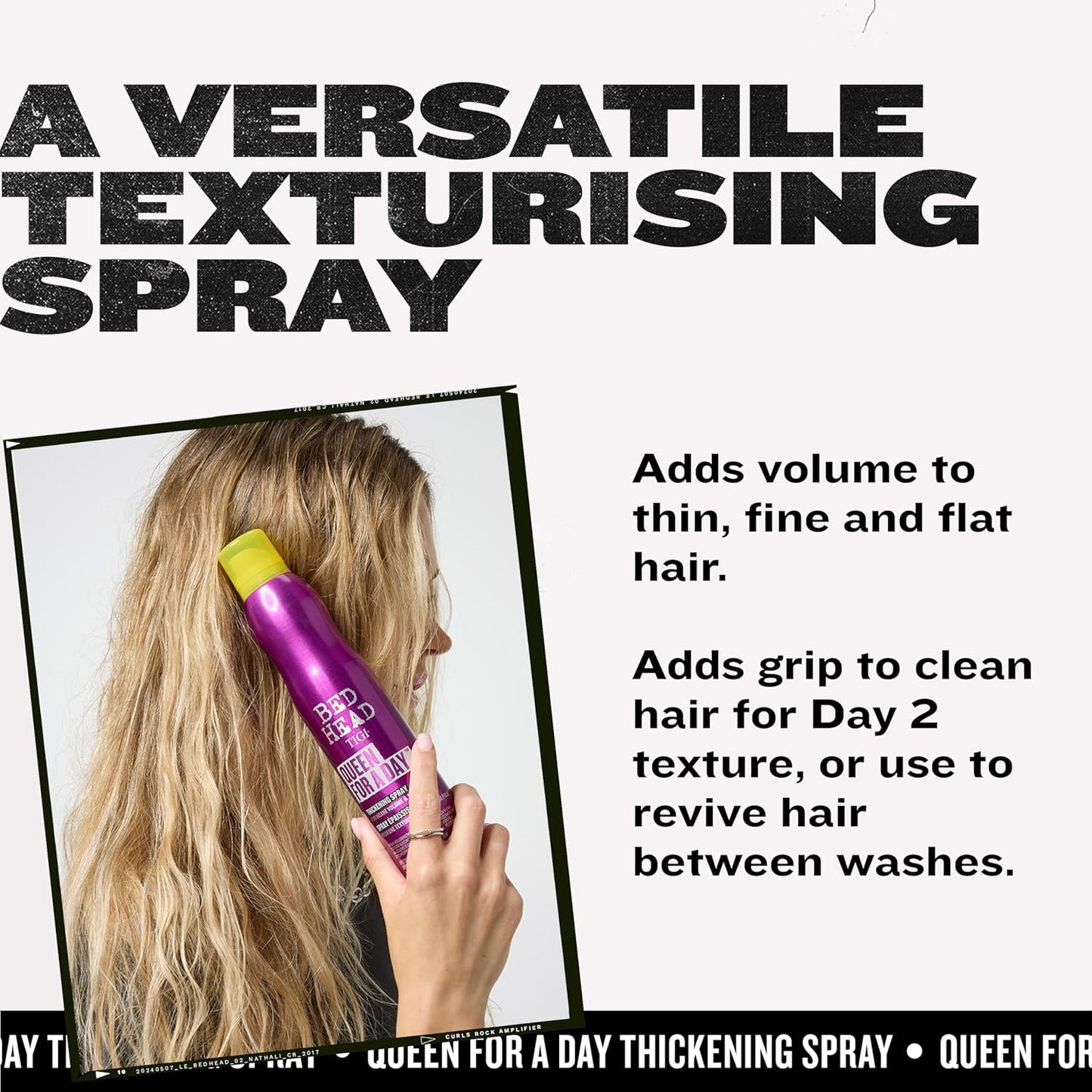 QUEEN FOR A DAY – SPRAY VOLUMISANT CHEVEUX FINS – EFFET ÉPAISSISSANT – 311 ML