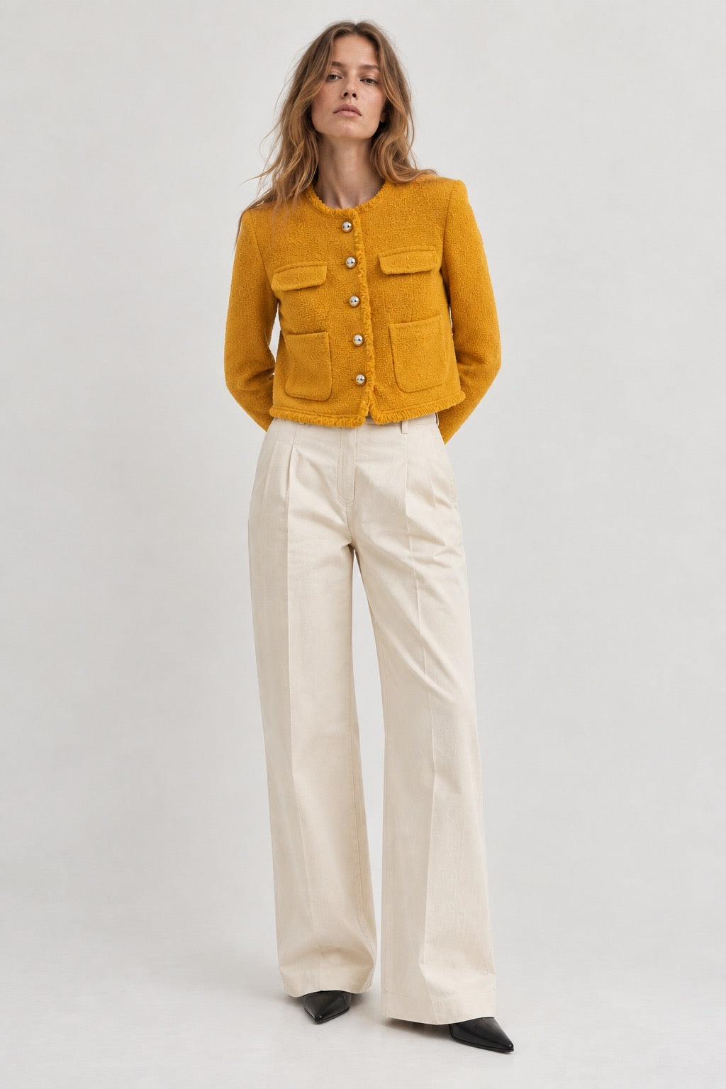 MUSTARD TWEED JACKET