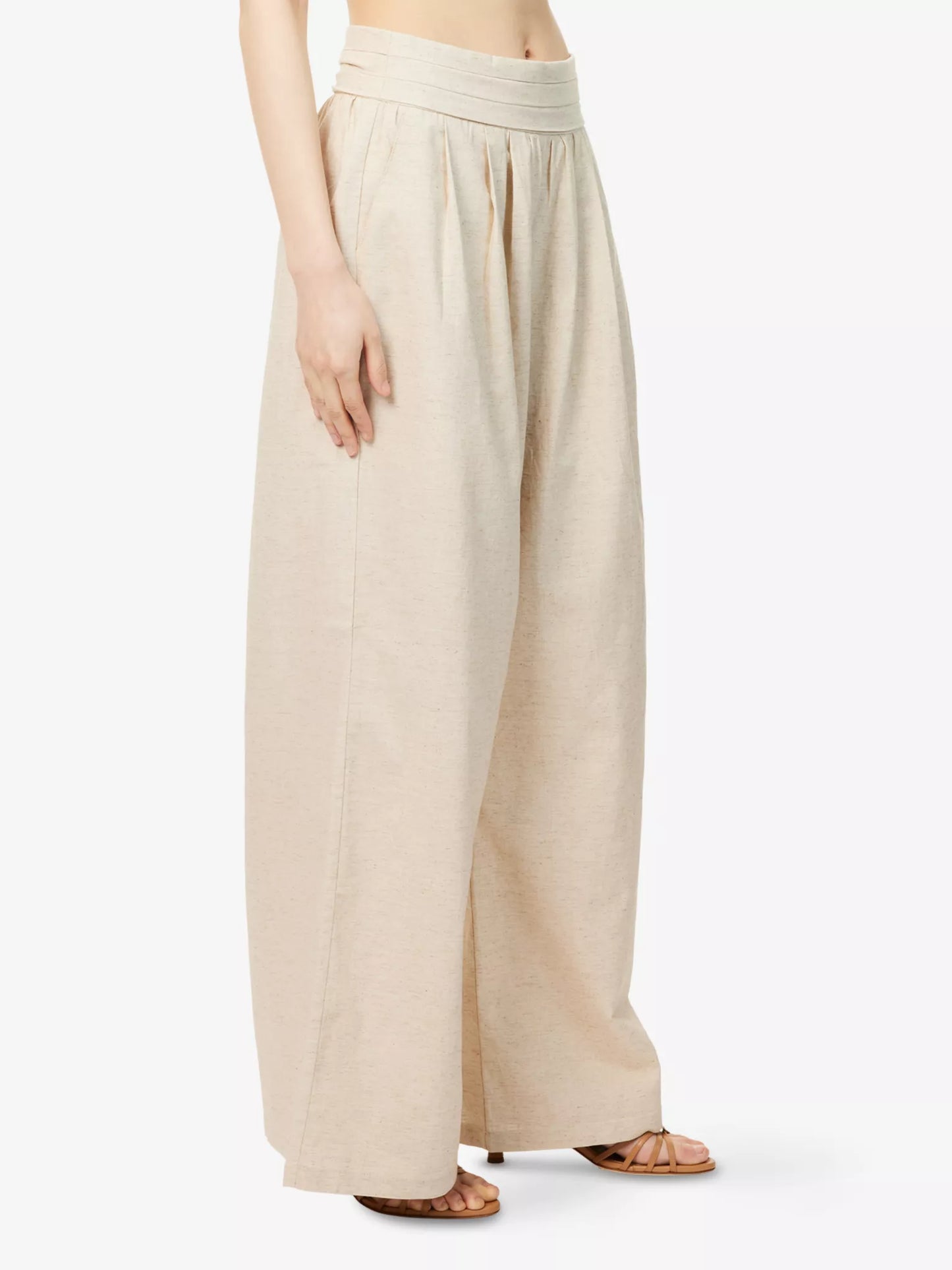 Milo Pleated Cotton and Linen Trousers