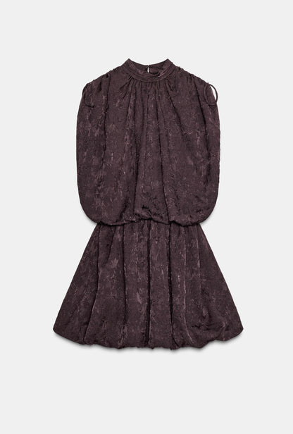 Zara robe mini volume jacquard
