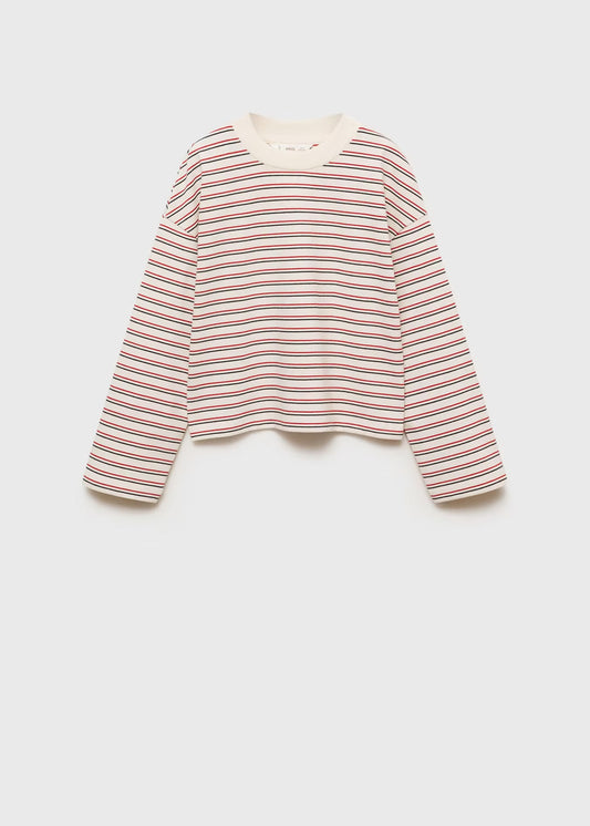 STRIPED PRINT T-SHIRT