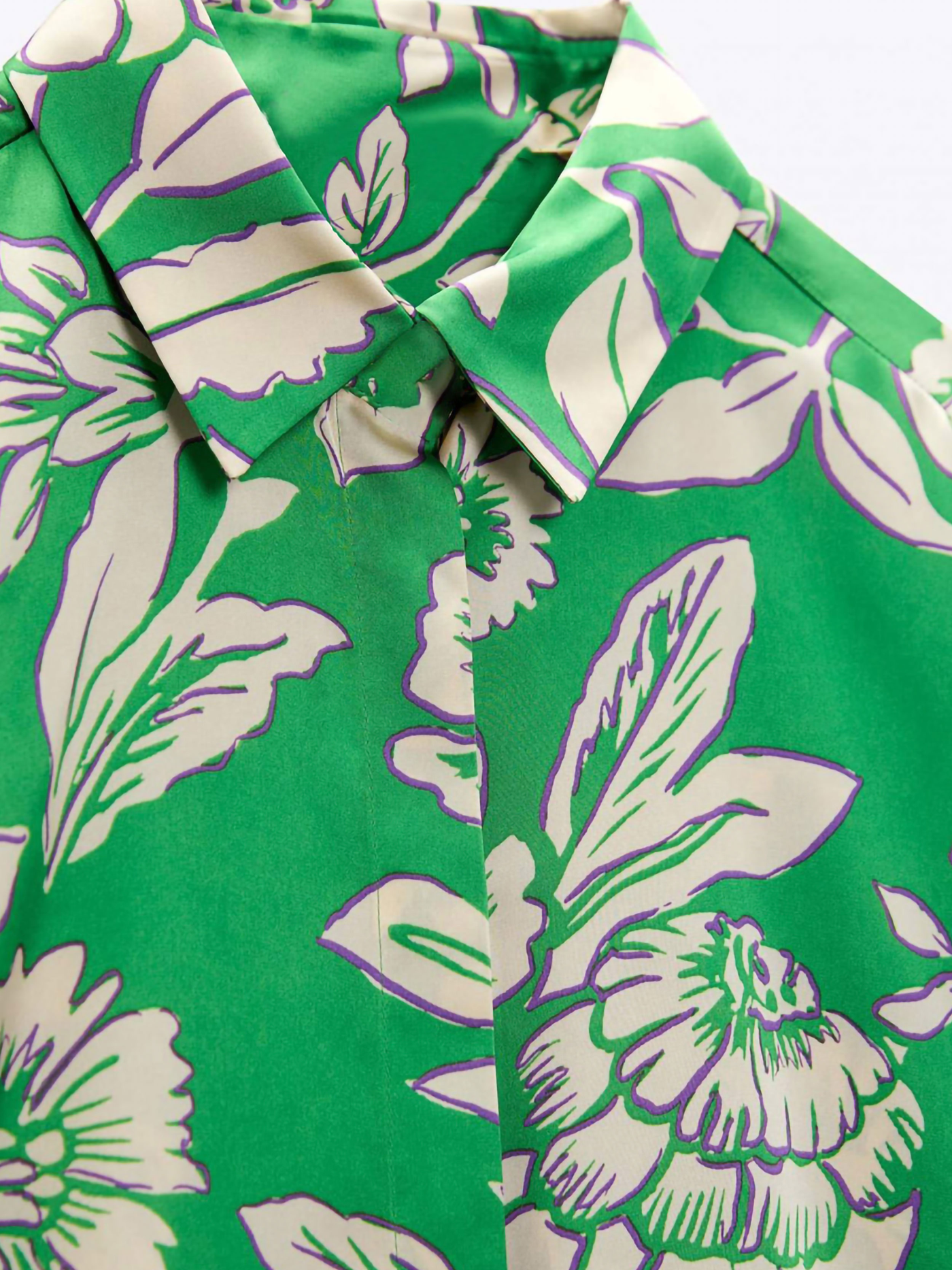 [A2] EMERALD DRIFT ROYAL CREPE SHIRT