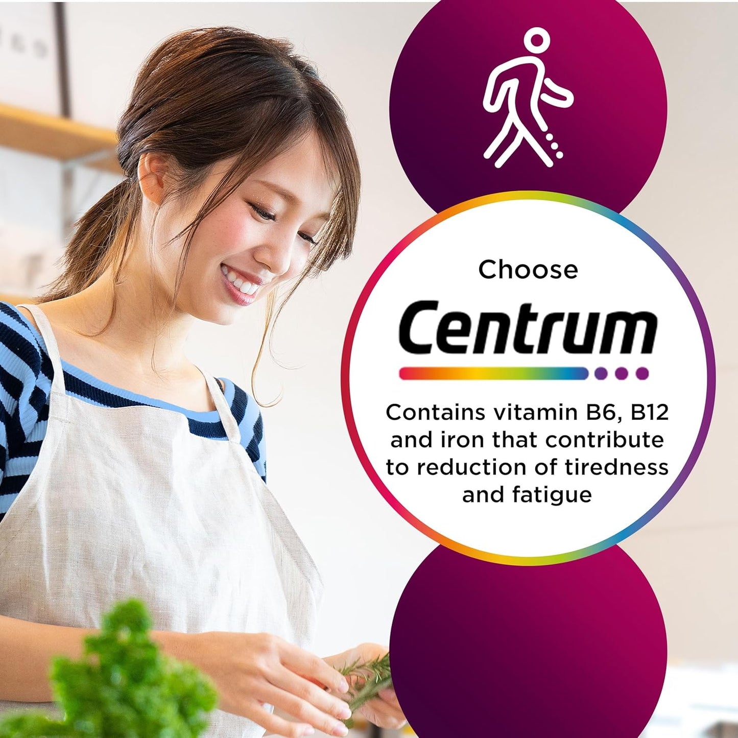 CENTRUM WOMEN MULTIVITAMINES & MINÉRAUX – 23 NUTRIMENTS ESSENTIELS – 60 COMPRIMÉS