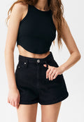 [X5] HIGH-WAIST DENIM SHORTS
