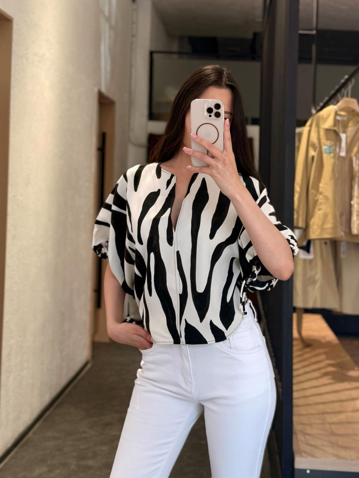 ZARA PRINTED TOP