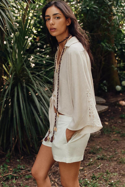 CHEMISE NŒUD COMBINÉ CROCHET
