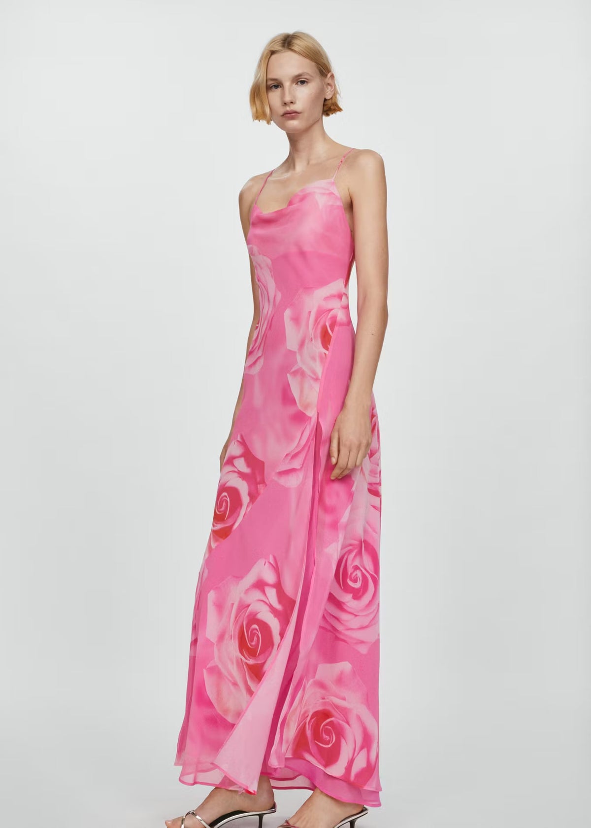 [B5] FLORAL DRESS WITH SLIT