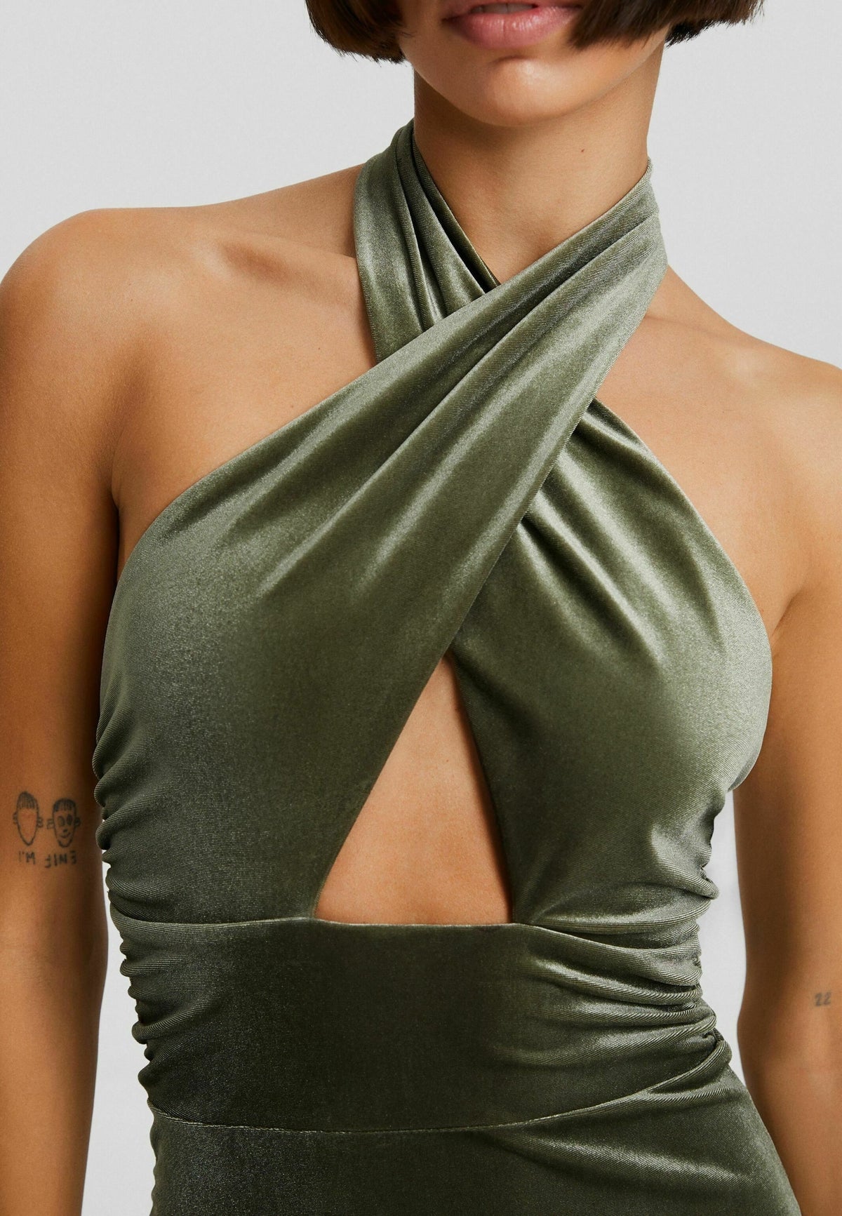 PARTY DRESS KHAKI