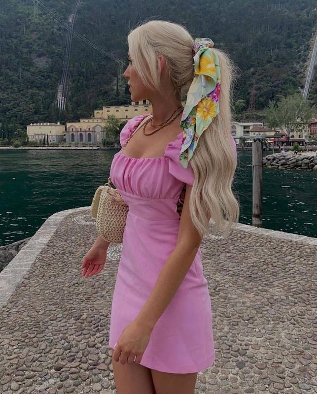 PUFF SLEEVE BACKLESS MINI DRESS | ROSE