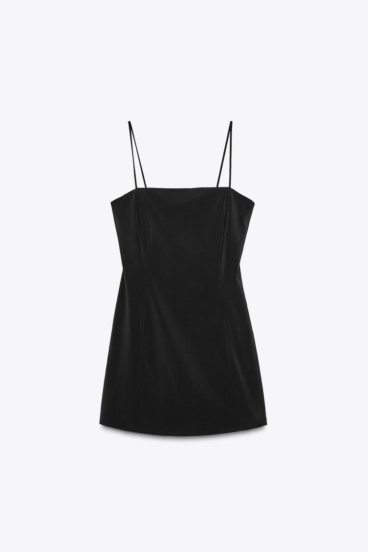 Black strappy mini dress