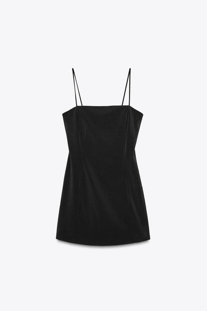 Black strappy mini dress
