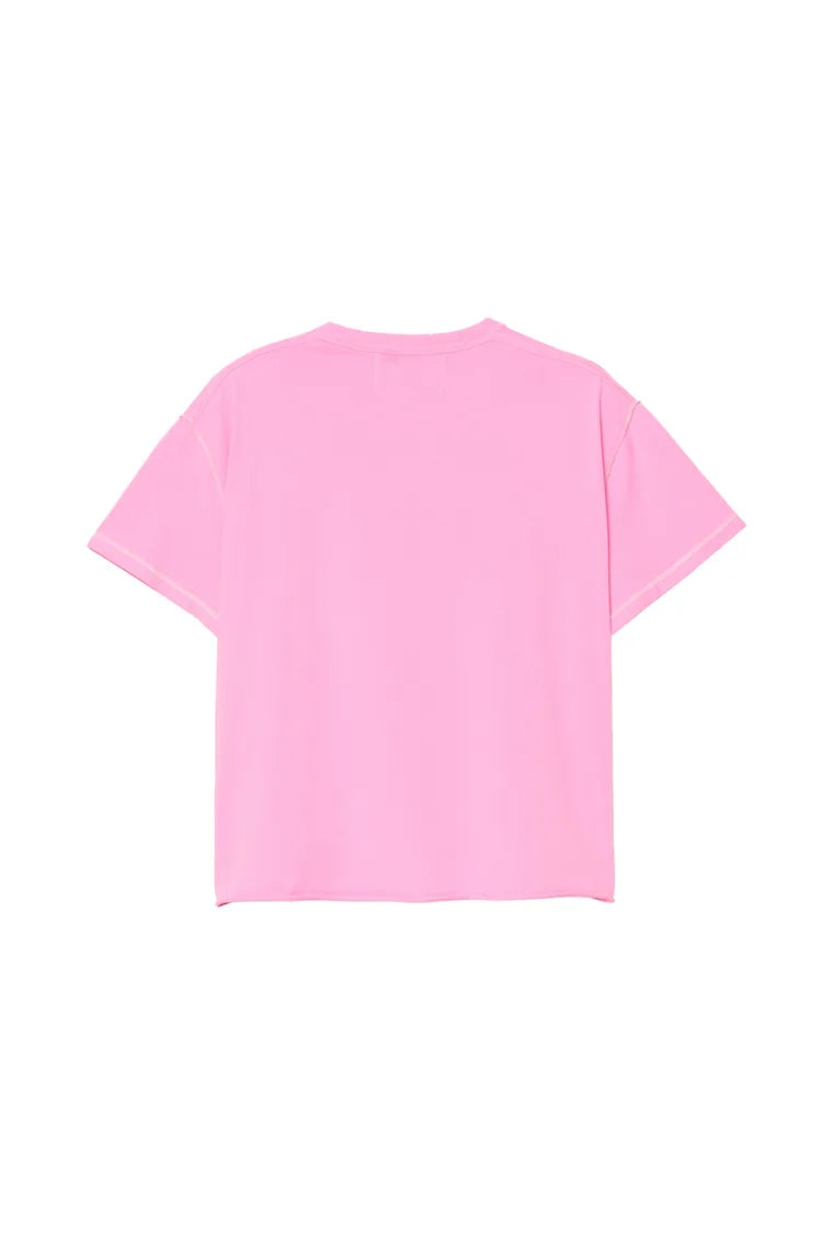 Faded reverse-effect crush slogan t-shirt