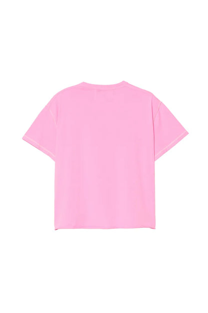 Faded reverse-effect crush slogan t-shirt