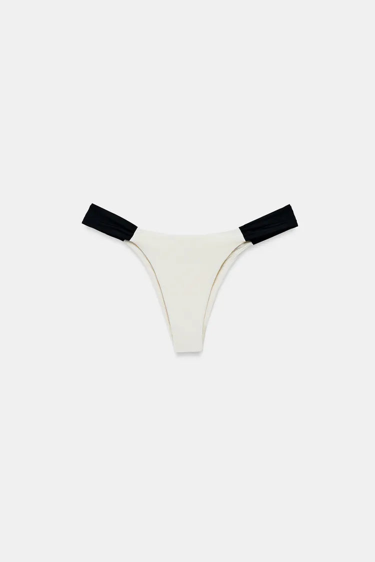 CONTRAST RUCHED BIKINI SET