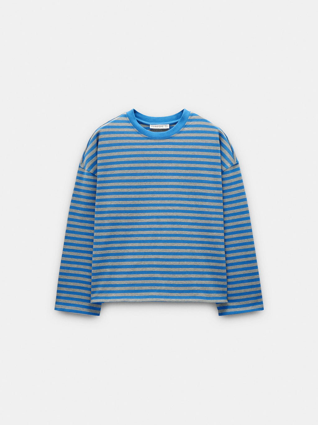 COTTON JUMPER WITH STRIPS BLUE