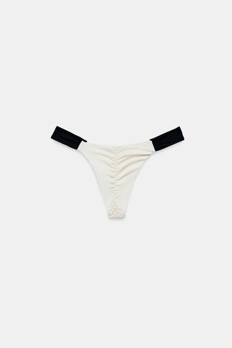 CONTRAST RUCHED BIKINI SET