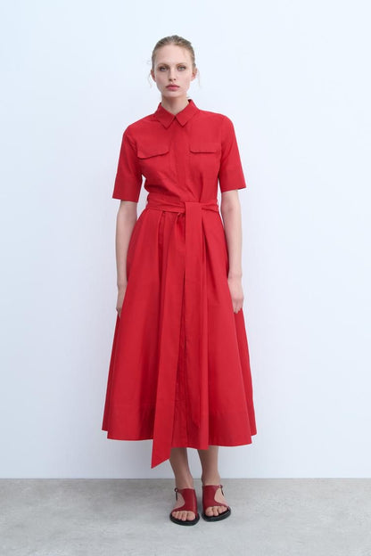 COTON SHIRT DRESS (SANS CEINTURE)