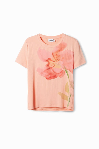 SHORT-SLEEVED T-SHIRT WITH LARGE FLOWE