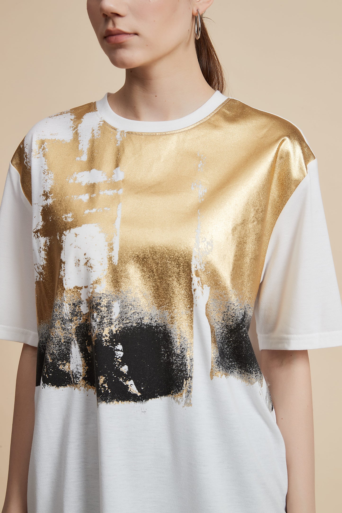 [D1] Metallic T-shirt