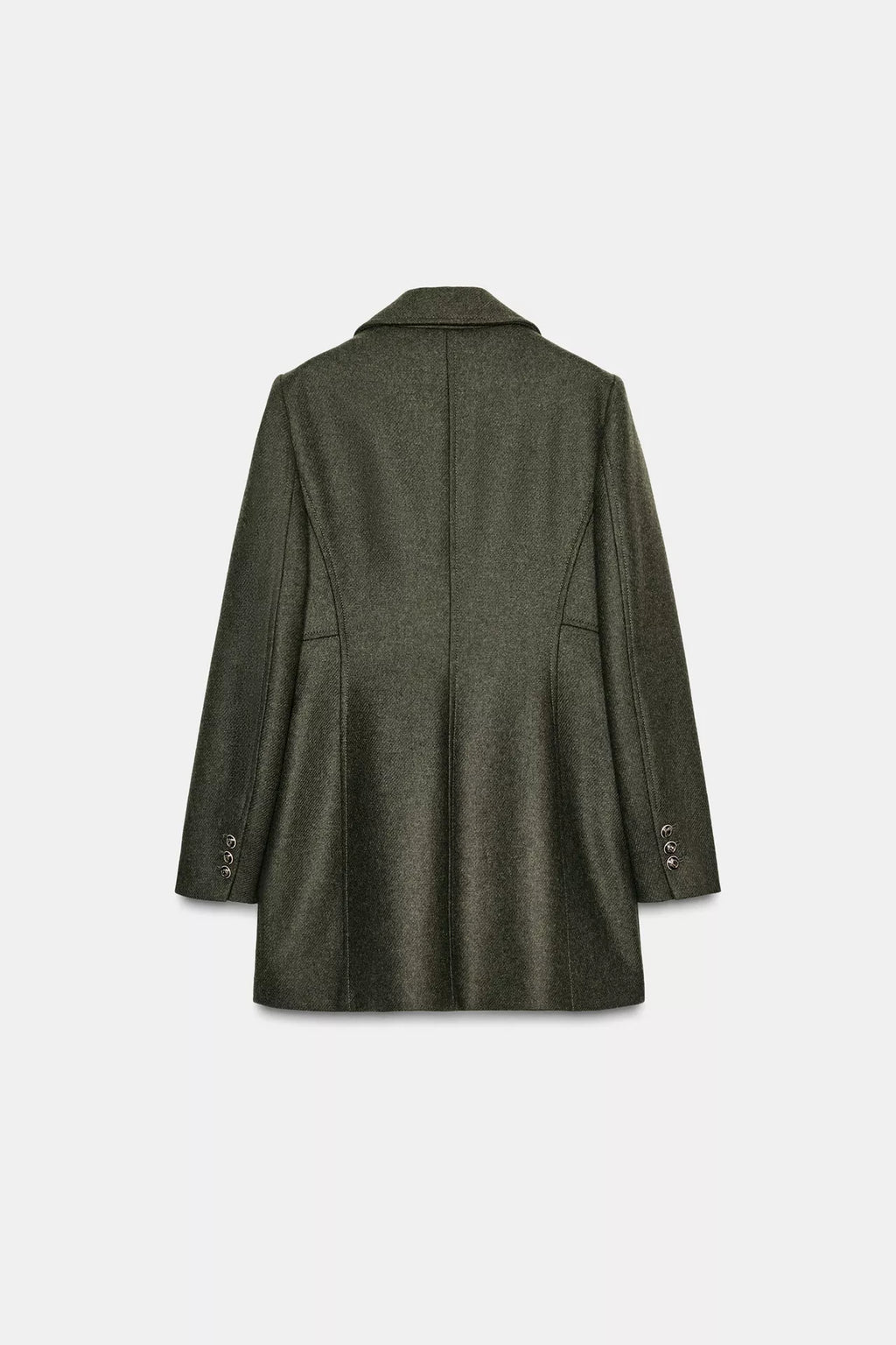 DOUBLE BREASTED WOOL BLEND COAT