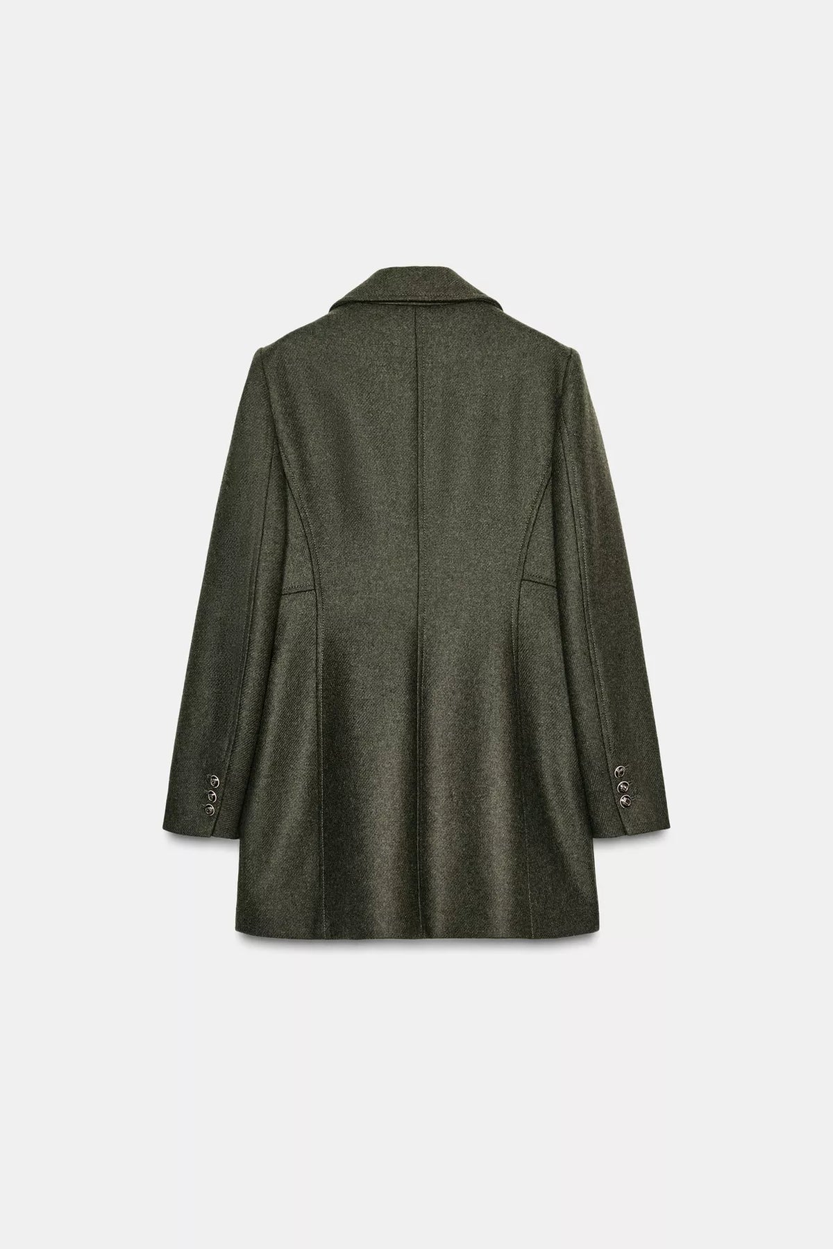 DOUBLE BREASTED WOOL BLEND COAT