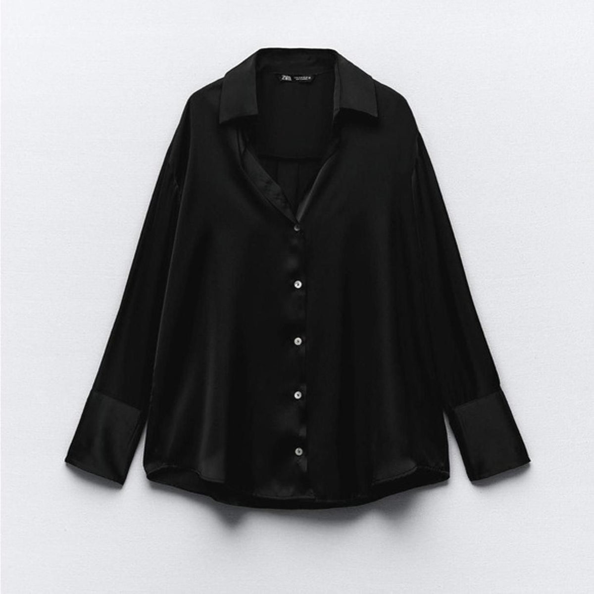 [B9] OVERSIZED SATIN SHIRT