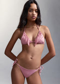 Fringed Triangle Bikini Set with Medium-Coverage Bottom, view 1 of 9