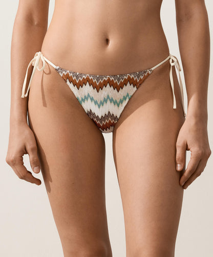 ZIGZAG JACQUARD TRIANGLE BIKINI SET