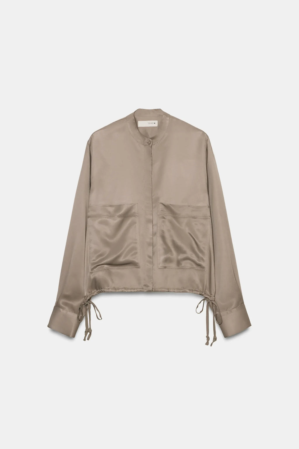 ZW COLLECTION SILK BUTTON DOWN SHIRT