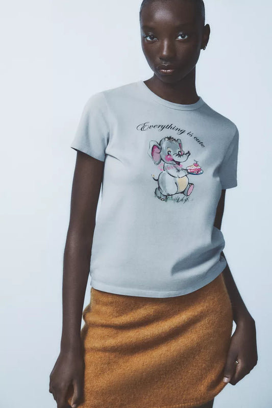 Cute Printed Body T-shirt