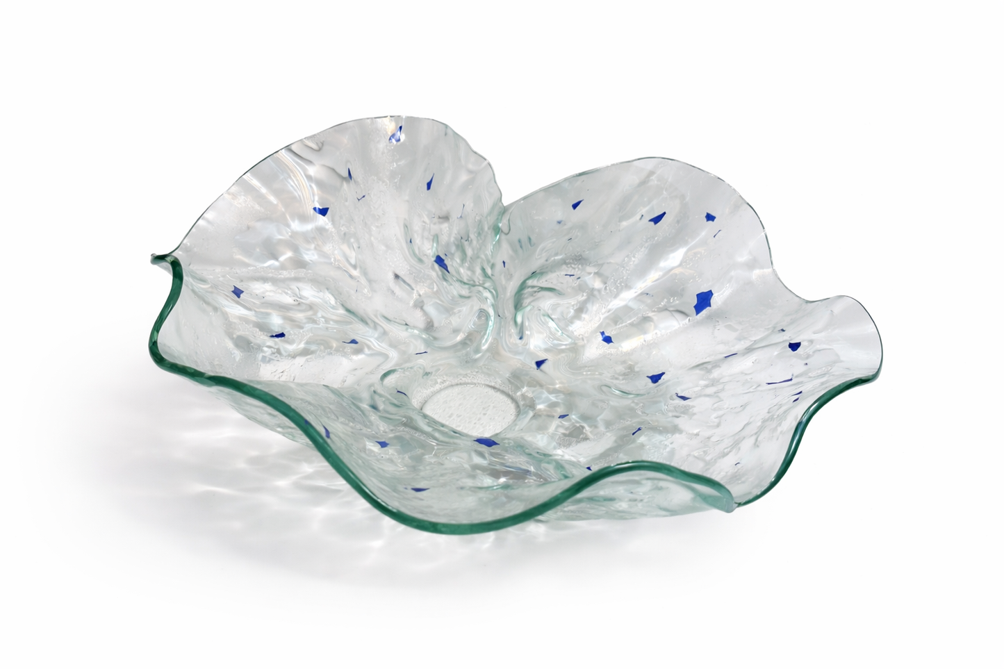 HAND-BLOWN DECORATIVE GLASS BOWL (ORGANIC FLOWER SHAPE)