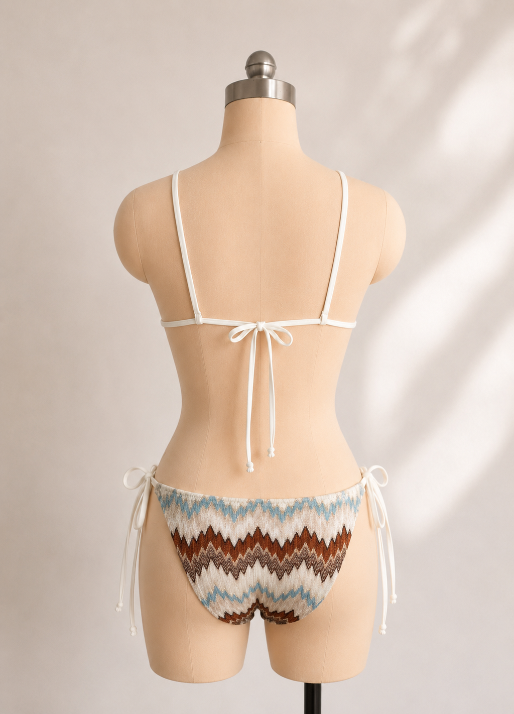 Zigzag Jacquard Triangle Bikini Set, view 6 of 6